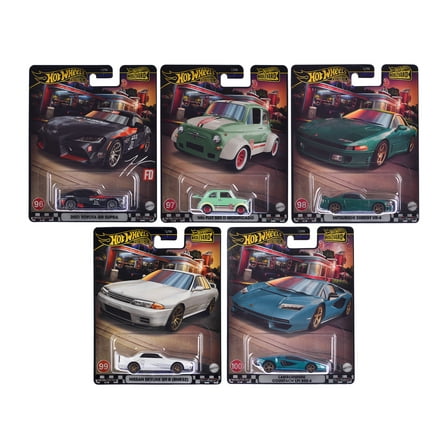 "Boulevard 96-100" 5 piece Set "Premium" 2024 Series Diecast Model Cars by Hot Wheels