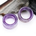 thumbnail image 3 of A Pair of Amethyst Stone Double Flared Eyelet Plug, 3 of 3