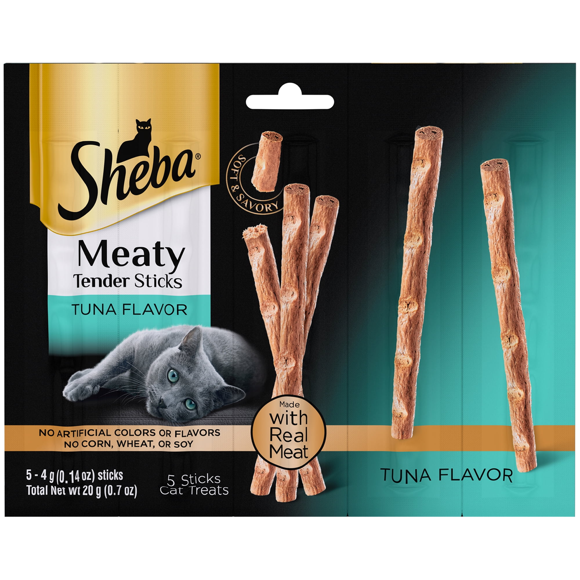 SHEBA Meaty Tender Sticks Tuna Flavor Cat Treats, 0.7 Oz. (5 Treats