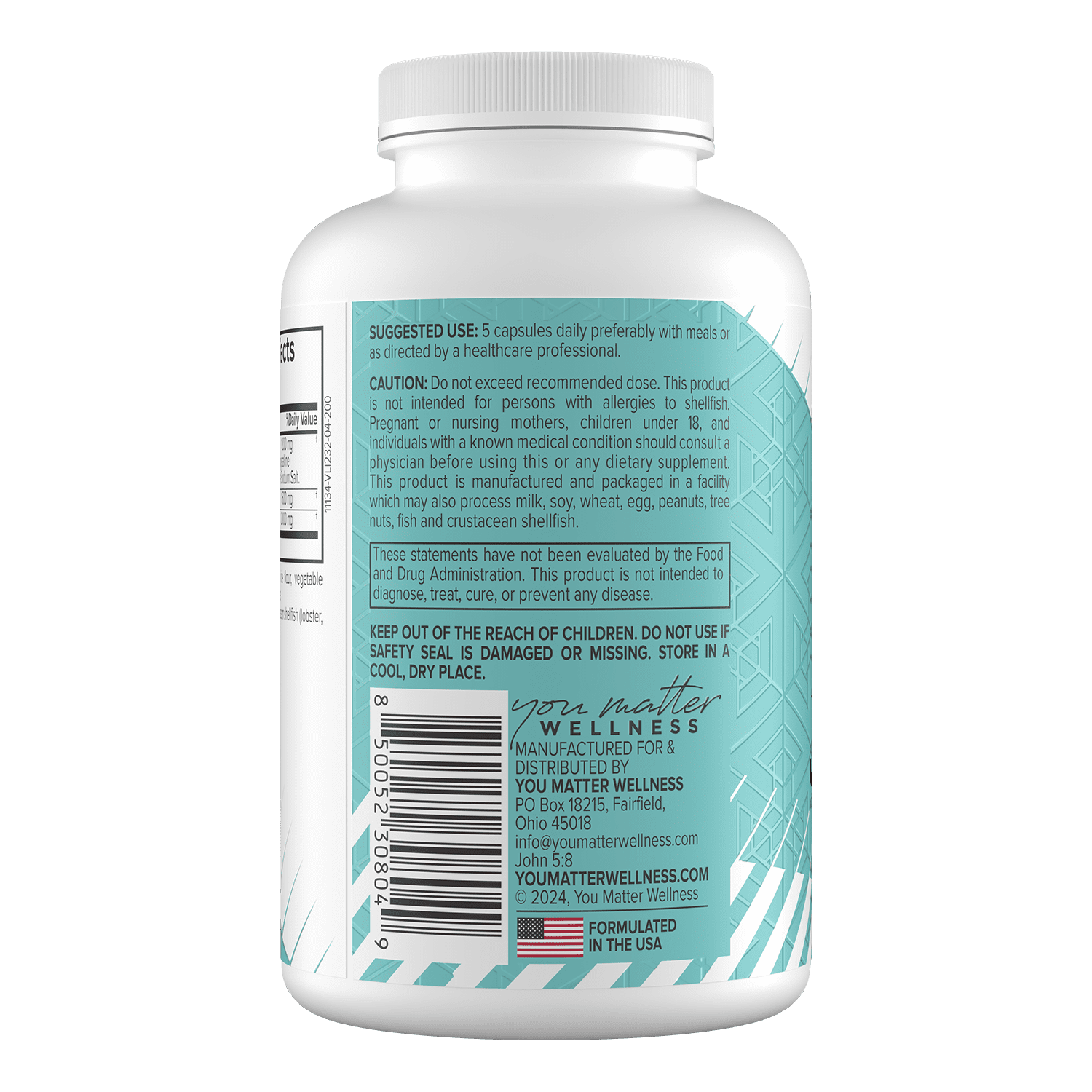 You Matter Wellness 4700 mg Joint Care with Chondroitin, Glucosamine & MSM 200 Capsules