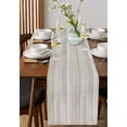 thumbnail image 2 of Table Runners 70 Inches Long Dress Scarves, Beige Farmhouse Coffee/Dining/Kitchen Table Decor, Holiday Table Runner, Farmhouse Simple Abstract Striped Wooden Grain 13x70 Inch, 2 of 7
