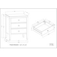 thumbnail image 5 of York Three Drawer Accent Side Table, Gray Wash, 5 of 5