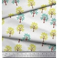 thumbnail image 2 of Soimoi Modal Satin Fabric Tree Block Print Fabric by The Yard 42 Inch Wide, 2 of 3