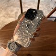 thumbnail image 4 of Funda de teléfono de lujo con diamantes transparentes para iPhone 15, 14, 13, 12 y 11 Pro, a prueba de golpes, 4 of 8
