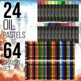 thumbnail image 6 of U.S. Art Supply 145-Piece Mega Wood Box Art Painting and Drawing Set in Storage Case - 2 Sketch Pads, 24 Watercolor Paint Colors, 24 Oil Pastels, 24 Colored Pencils, 60 Crayons, 2 Brushes, Artist Kit, 6 of 7