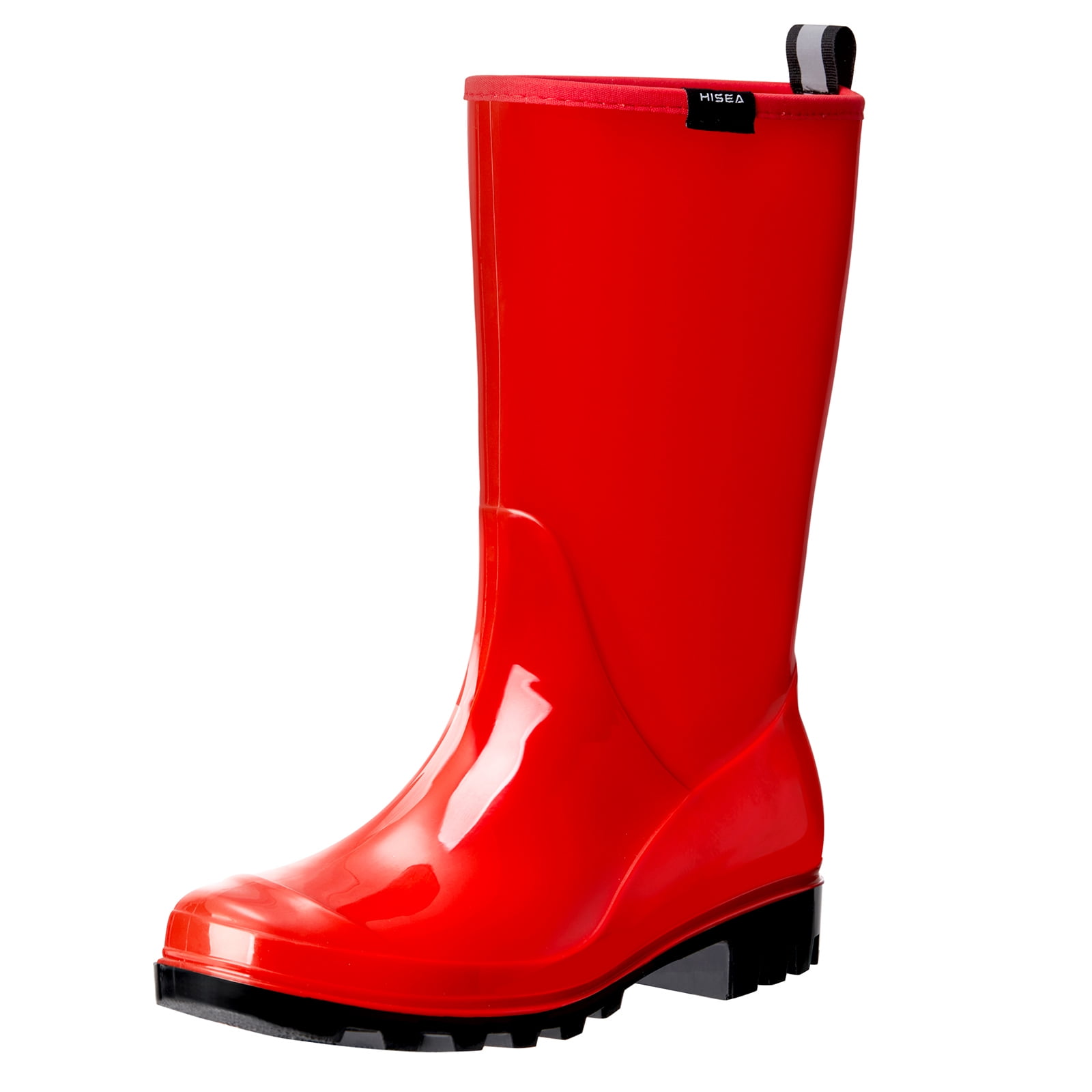HISEA Women's Rain Boots Waterproof Rubber Rain Shoes for Ladies Mid Calf Garden Boots with