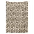 thumbnail image 2 of Botanical Tablecloth, Mother Nature Essence Petals in Soft Tones Foliage Branches Forest Fragrance, Rectangle Satin Table Cover for Dining Room and Kitchen, 60" X 84", Beige and Taupe, by Ambesonne, 2 of 2