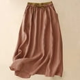 thumbnail image 2 of NoeCare Womens Summer Skirts with Pockets Casual Linen Skirt Trendy Midi Skirts A Line Swing Skirts, 2 of 7