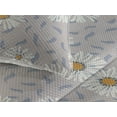thumbnail image 3 of Ambesonne Daisy Quilted Bedspread Set 3 Pcs, Romantic Chamomile Print Art, Queen, Burnt Sienna and Ceil Blue, 3 of 4