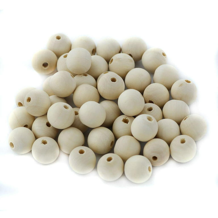 100 Set Wood Beads for Jewelry Making Large Hole Wooden Beads for Bracelets  Necklace Wall Hanging Prayer Beads Garland 