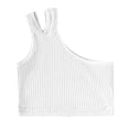 thumbnail image 2 of UACY Toddler Baby Girls Dance Tank Top One Shoulder Racerback Crop Shirts Vest Summer Casual Solid Sleeveless Sports Clothes, 2 of 9