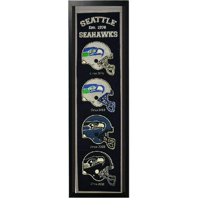 Encore Select 110-33 Seattle Seahawks Logo History Felt Banner - 14 x 37 in.