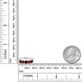 thumbnail image 6 of Gem Stone King 925 Silver and 10K Yellow Gold Red Created Ruby and Black Diamond Wedding-Bands Ring for Women | 1.29 Cttw | Round 4MM | Gemstone July Birthstone | Size 9, 6 of 6
