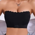 thumbnail image 5 of khonts,Women's Wireless Strapless Front Hook Closure Bras Non- Bandeau Push up Backless Breathable Everyday Bras Black XL, 5 of 9