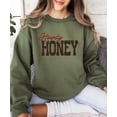 thumbnail image 6 of Trendy Howdy Honey Sweatshirt for Women - Vintage Western Cowgirl Country Southern Pullover Army Green Sweatshirt Adult Med, 6 of 7