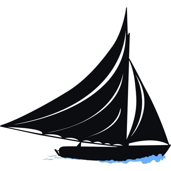 Boat Picture Art - Kids Bed Room - Peel & Stick Sticker - Vinyl Wall Decal - ...