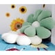 thumbnail image 4 of 2 Pcs Daisy Shaped Pillows, Plush Floor Cushion for Bedroom Sofa Chair Decor (15.7 inch, Green & White), 4 of 5