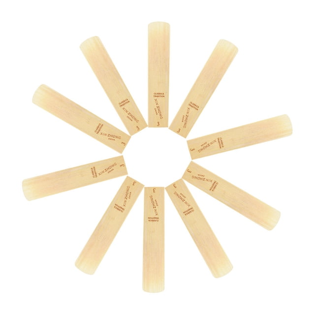 Lengüetas de saxofón tenor Bb, nivel estándar, en caja de colores, 10 piezas, dureza 3.0, ideales para principiantes, con fundas protectoras individuales.