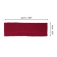 thumbnail image 4 of Unique Bargains 1 Pc Comfortable Headband Solid Wide Headband for Sport Wine Red, 4 of 6