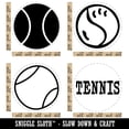 thumbnail image 2 of Tennis Ball Doodle Cute Text Rubber Stamp Set for Scrapbooking Crafting Stamping - Large 1-1/4 Inch, 2 of 7