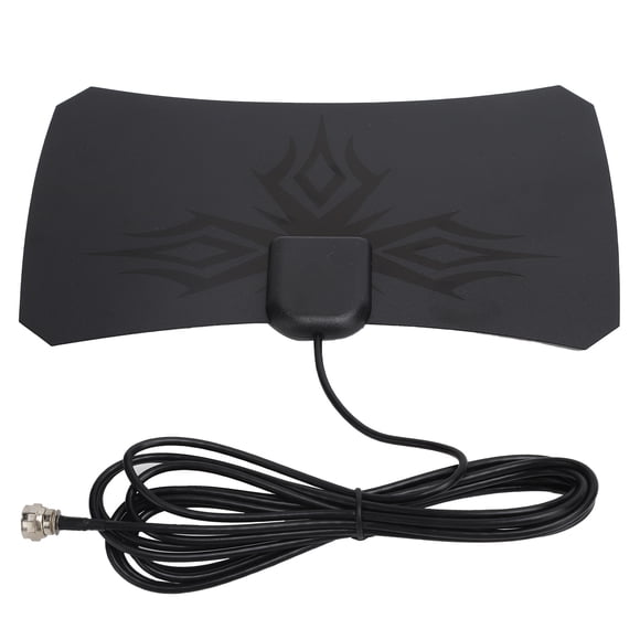 Antena de TV HD para interiores Antena receptora de señal de alta ganancia 170‑240MHz 470‑860MHz Negro