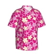thumbnail image 2 of Daiia Vintage Flowers Hawaiian Shirt for Men Gentle Cotton Regular Short Sleeve Casual-Small, 2 of 9