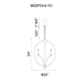 thumbnail image 3 of CWI Lighting Drift 6 Light Up Contemporary Metal Chandelier in Black, 3 of 3