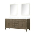 thumbnail image 2 of Laurel 72 in W Grey Oak Double Bath Vanity, Carrara Marble Top, and 34 in Mirrors, 2 of 7