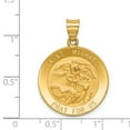 thumbnail image 2 of 14k Yellow Gold Saint Michael Medal Necklace Charm Pendant Religious Patron St, 2 of 6