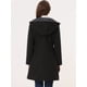thumbnail image 4 of Abrigo de Invierno con Capucha y Botones para Mujer Negro XS, 4 of 5