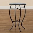 thumbnail image 7 of Baxton Studio Gaenor Modern and Contemporary Black Metal and Blue Glass Plant Stand, 7 of 7