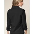thumbnail image 4 of Made by Johnny Women's 3/4 Sleeve Blazer Open Front Cardigan Jacket Work Office Blazer L BLACK, 4 of 6
