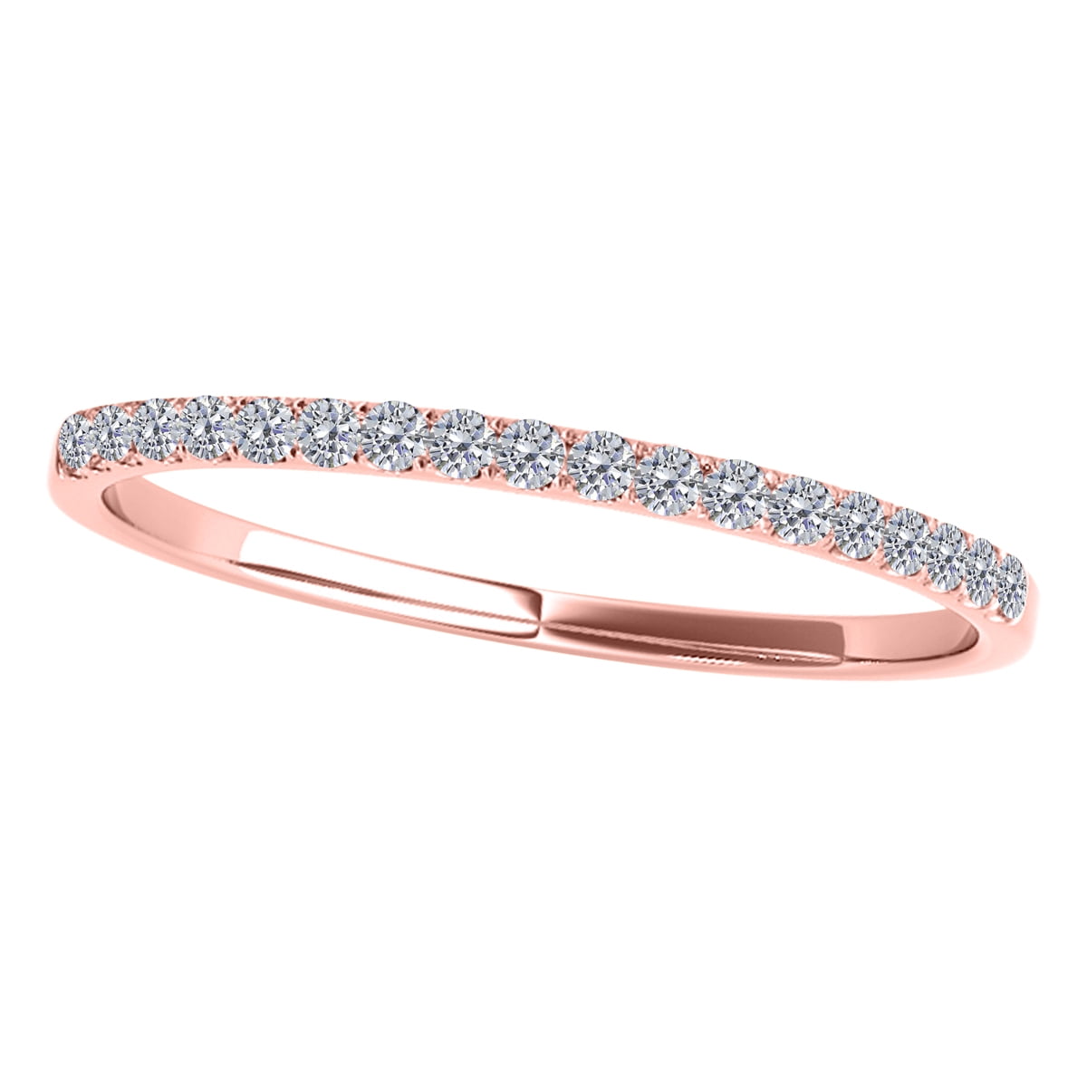 Mauli Jewels Engagement Rings for Women 0.80 Carat Sapphire And Diamond Bridal Set 4-prong 10K Rose Gold