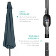 thumbnail image 6 of Best Choice Products 10ft Solar LED Lighted Patio Umbrella w/ Tilt Adjustment, UV-Resistant Fabric - Slate Blue, 6 of 7