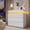 White, variant on NYBOPAVIS 6 Drawer Dresser with Led Lights, 39" Wide White Wooden Dresser for Bedroom, Modern Chest of Drawers with Power Outlet & Flip Top Storage for Closet, Living Room, Entryway, Hallway