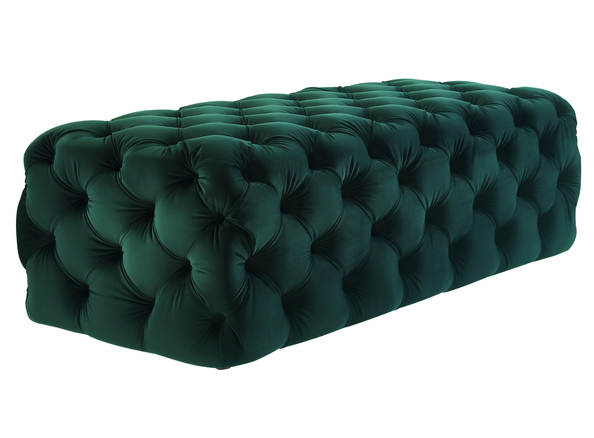 Kaylee Jumbo Green Velvet Ottoman