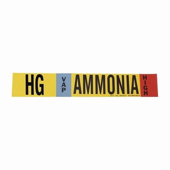Brady Ammonia Pipe Marker,HG,3 to 5In 90404