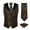 Gold, variant on Suit Vest for Mens Medieval Punk Paisley Victorian Costume V-Neck Single-Breasted Slim Fit Waistcoat Tie Set for Wedding Prom Party and Business
