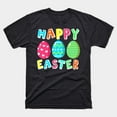 thumbnail image 4 of Xihbxyly Easter Shirt 2025 Easter Eggs Happy Easter Print Men And Women Loose Plus Size Short Sleeves Bunny Crew Shirt for Girl Easter Teacher Shirt Easter Bunny Shirt Women, 4 of 7