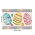 thumbnail image 3 of SDJMa Happy Easter Bunny Placemat, Colorful Eggs Daisy Place Mat for Spring Farmhouse Home Kitchen Dining Table Decor, 12.6 x 16.5 Inch, 3 of 9