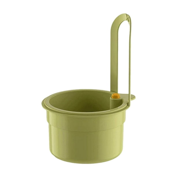 Cesta de drenaje de acero inoxidable para fregadero: colador de verduras colgante y filtro de residuos Verde