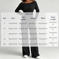 thumbnail image 3 of Women's One Shoulder Pit Knitted Set - Long Sleeve Slimming Top, High Waist Wide Leg Pants, Casual Two Piece Set Black Xxl, 3 of 6