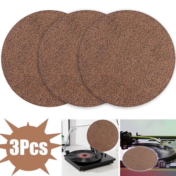 Alfombrilla Goma Corcho para Tocadiscos Alfombrilla Antiestática para Reproductores Discos Vinilo