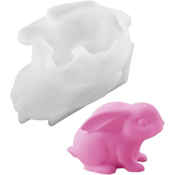Easter Rabbit Silicone Molds - 3D Silicone Casting Tool | Festive Casting Molds,for Plaster Party Planners Art Teachers Holiday Spring Creative Hobbyists Home Crafting Craft Enthusiasts(Q)