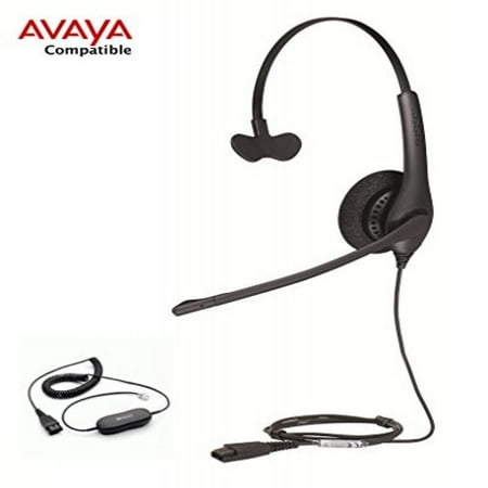 Avaya Compatible Jabra Biz 1500 Mono Noise Canceling Headset Bundle