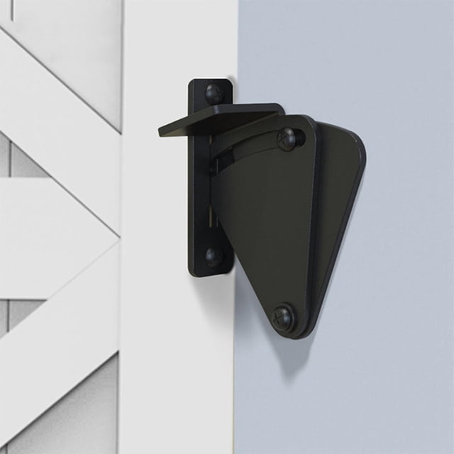 1Set Sliding Barn Door Lock Door Buckle Privacy Latch for Shed Wood Gates Garage black