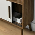 thumbnail image 4 of Transmit Bookcase with Sliding Doors in Walnut Linen, 4 of 9