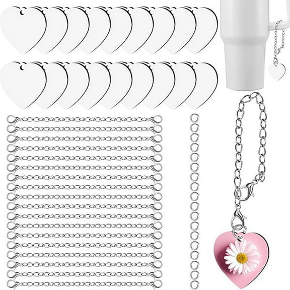 Sublimation Key Blanks Ornament Accessories for Cup MDF Double Sided DIY Crafts A