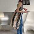 thumbnail image 2 of Lady Bohemian Satchel Bags Bolsos Tejidos Con Cuerda para en La Playa (negro), 2 of 9