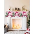 thumbnail image 2 of Pink Christmas Mantel Scarf Fireplace Decorations for Living Room, Winter Snowman Pine Tree Snowflakes Fireplace Mantel Scarf Cover Runner for Halloween/Thanksgiving/Christmas Decor 90"x17", 2 of 6